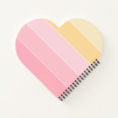Carnet Rose Vanille Jaune Blanc Rayé Élégant Moderne (Dos)