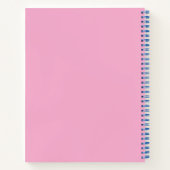 Carnet Rose vif et rouge joyeux rayé (Dos)