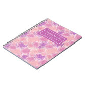 Carnet Rose violet Rose Floral Personnalisé (Côté gauche)