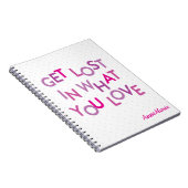 Carnet Rose/Violet Se Perdre Dans Ce Que Vous Aimez Carne (Côté Droit)