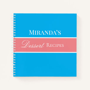 Carnet Rose Votre Nom Dessert Recettes Script Typographie