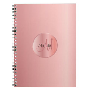 Carnet Rosegold Elegant Modèle Monogrammé