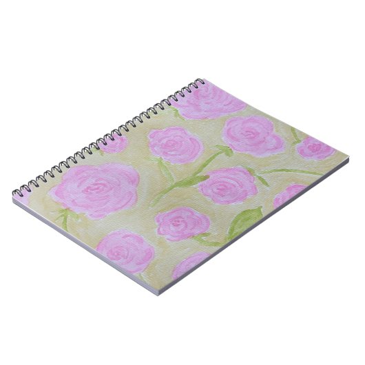 Carnet Roses aquarelle (Côté gauche)
