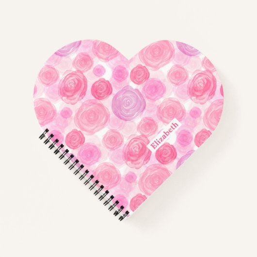 Carnet Roses aquarelle (Devant)