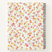 Carnet Roses avec Monogramme et Filles de nom (Dos)