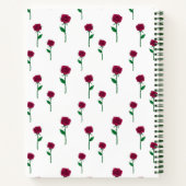 Carnet Roses avec tige romantique design Saint Valentin (Dos)