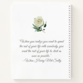 Carnet Roses blanches élégantes |avec devis | WEDDING PLA (Dos)