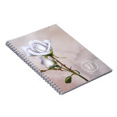 Carnet Roses Blanches Romantiques Élégant Shabby Floral C (Côté Droit)
