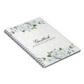 Carnet Roses blanches sur Damas blanches (Côté Droit)