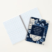 Carnet Roses Bleues Blancs Bible chrétienne Verset (Intérieur)