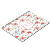 Carnet Roses Bleues Rouges Clés Or (Côté gauche)