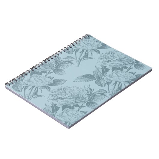 Carnet Roses bleus vintages (Côté gauche)