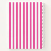 Carnet Roses Chauds et Rayures Verticales Blanches Charma (Dos)