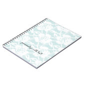 Carnet Roses de dentelle blanche à la menthe (Côté gauche)