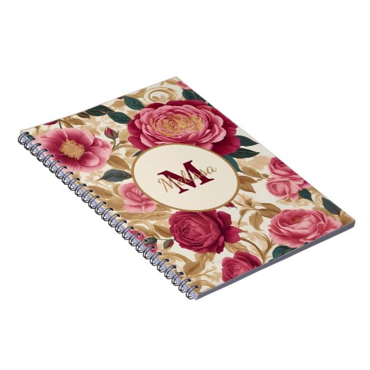 Carnet Roses de jardin opulent (Côté Droit)