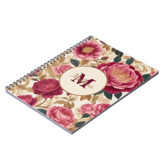 Carnet Roses de jardin opulent (Côté gauche)