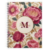 Carnet Roses de jardin opulent (Devant)