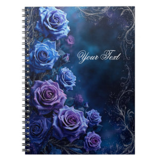 Carnet Roses de mariage fantaisie bleues et violettes
