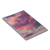 Carnet Roses Dreamy nuages de coucher de soleil esthétiqu (Côté Droit)