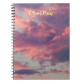 Carnet Roses Dreamy nuages de coucher de soleil esthétiqu (Devant)