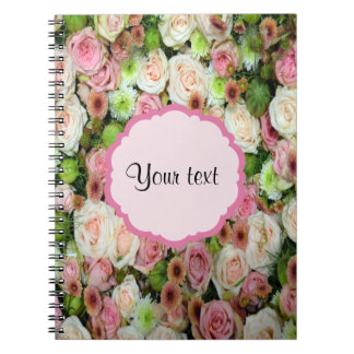 Carnet Roses et chrysanthèmes roses