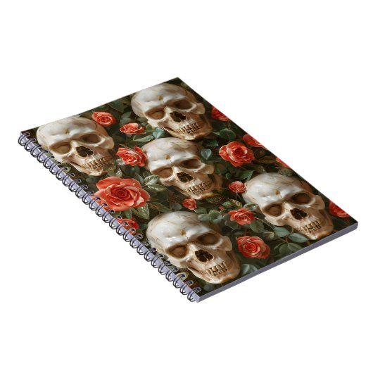 Carnet Roses et crânes (Côté Droit)