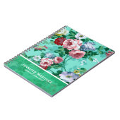 Carnet Roses et fleurs colorés 2 (Côté gauche)