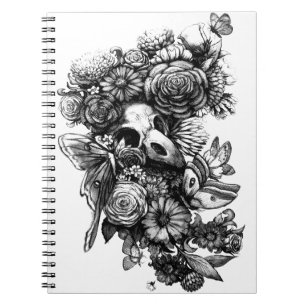 Carnet Roses et mites - noir