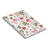 Carnet Roses et papillons : Floral Seamless (Côté Droit)