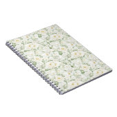Carnet Roses Fleurales Blanches Crème Romantiques (Côté Droit)