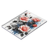 Carnet Roses - Fleurs à l'aquarelle (Côté gauche)