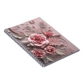 Carnet Roses Fleurs Florales Roses 3d (Côté Droit)