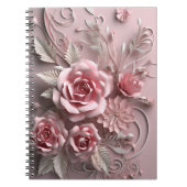 Carnet Roses Fleurs Florales Roses 3d (Devant)
