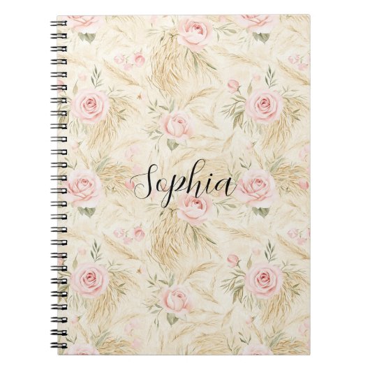Carnet Roses Fleurs Roses (Devant)
