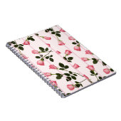 Carnet Roses flottants aux rayures roses (Côté Droit)