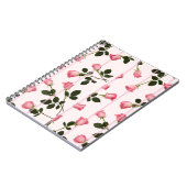 Carnet Roses flottants aux rayures roses (Côté gauche)