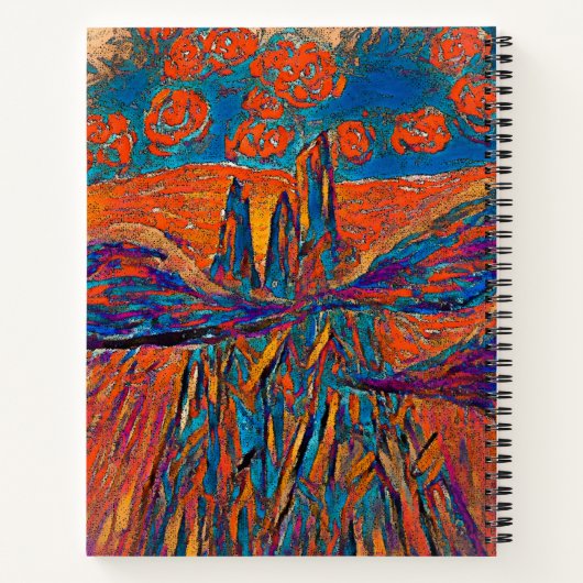 Carnet Roses impressionnants dans le ciel et le monogramm (Dos)