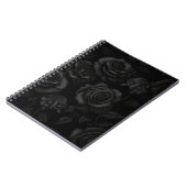 Carnet Roses Noires sur Fond Noir (Côté gauche)