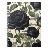 Carnet Roses Noirs Et Feuilles Verts, (Devant)