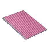 Carnet Roses Poudrés Glitter Style Rayures Verticales Élé (Côté Droit)