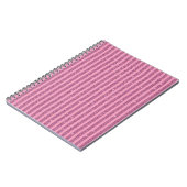 Carnet Roses Poudrés Glitter Style Rayures Verticales Élé (Côté gauche)