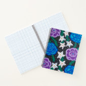 Carnet Roses pourpres et bleus (Intérieur)