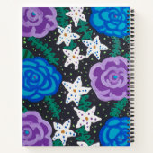 Carnet Roses pourpres et bleus (Dos)