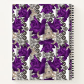 Carnet Roses rétro, violet (Dos)