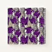 Carnet Roses rétro, violet (Dos)