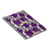 Carnet Roses rétro, violet (Côté Droit)