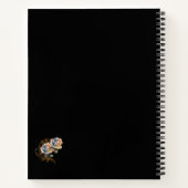 Carnet Roses romantiques et tourbillons avec nom modifiab (Dos)