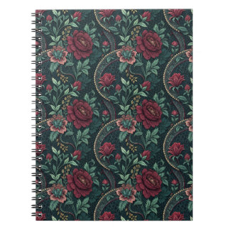 Carnet Roses Romantiques Sombres Motif Floral Gothique en