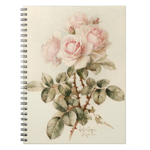 Carnet Roses romantiques victoriens vintages