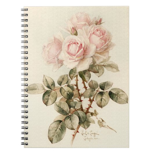 Carnet Roses romantiques victoriens vintages (Devant)
